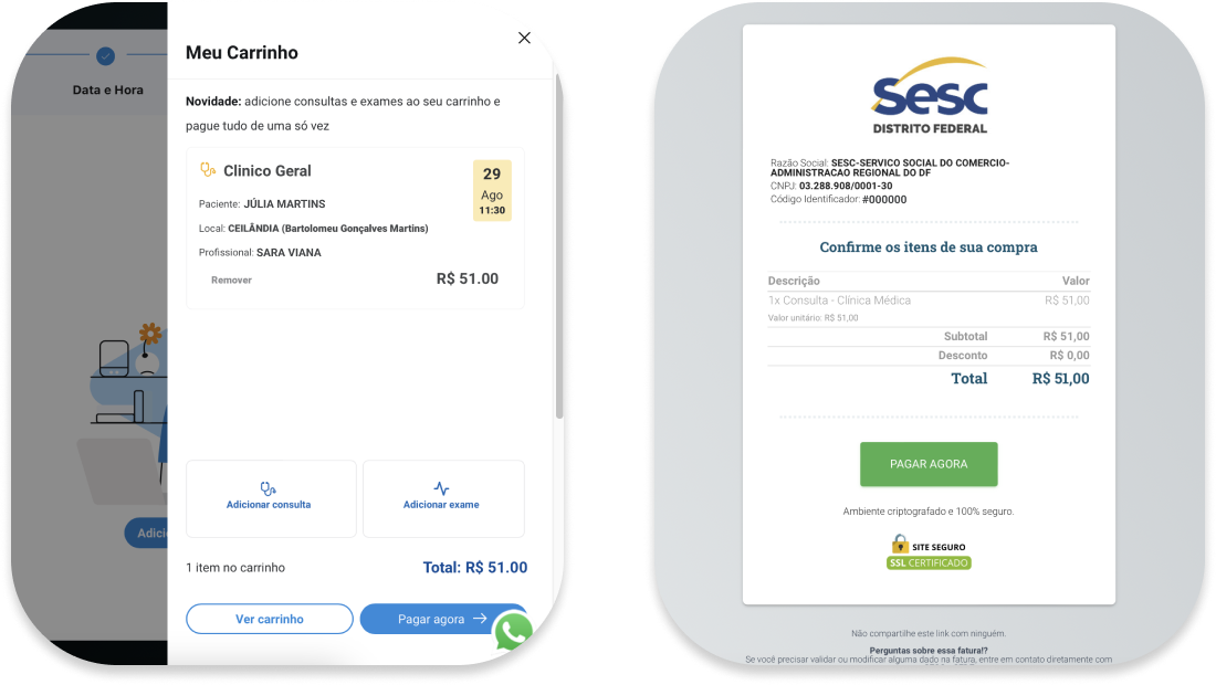 Passo 08 - Como marcar consulta - efetue pagamento